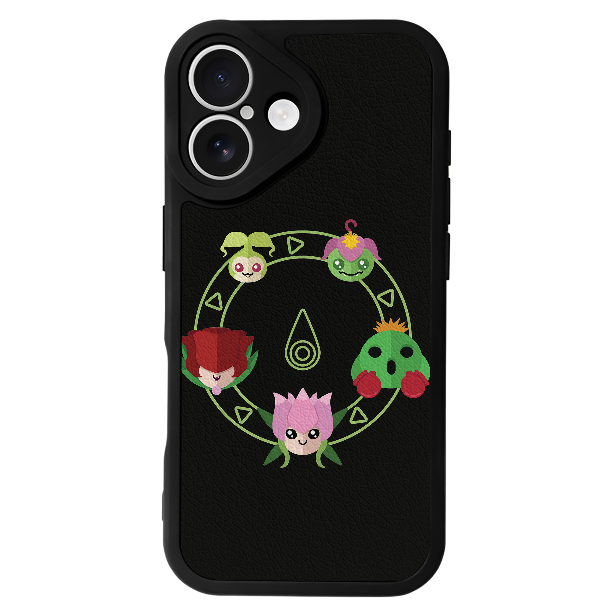 （画像用） Digimon デジタルモンスター/デジモン 【iPhone 16シリーズ対応】シリコンスマホケース（レザー調） 材質：シリコン
